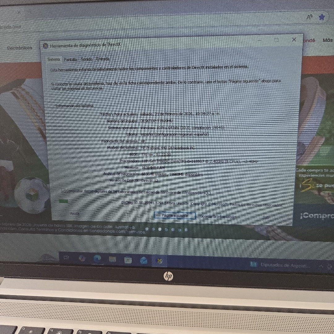 LAPTOP HP PROBOOK 440 G8 (2022) 512 GB SSD 16 GB RAM (SEMINUEVO)