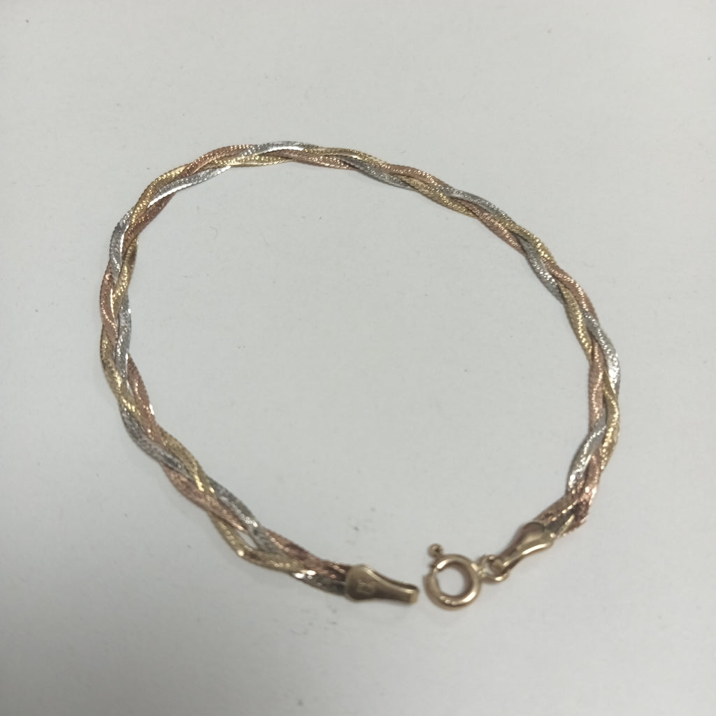 PULSERA ORO COMBINADO 14 K 2.1 GRMS (SEMINUEVO)