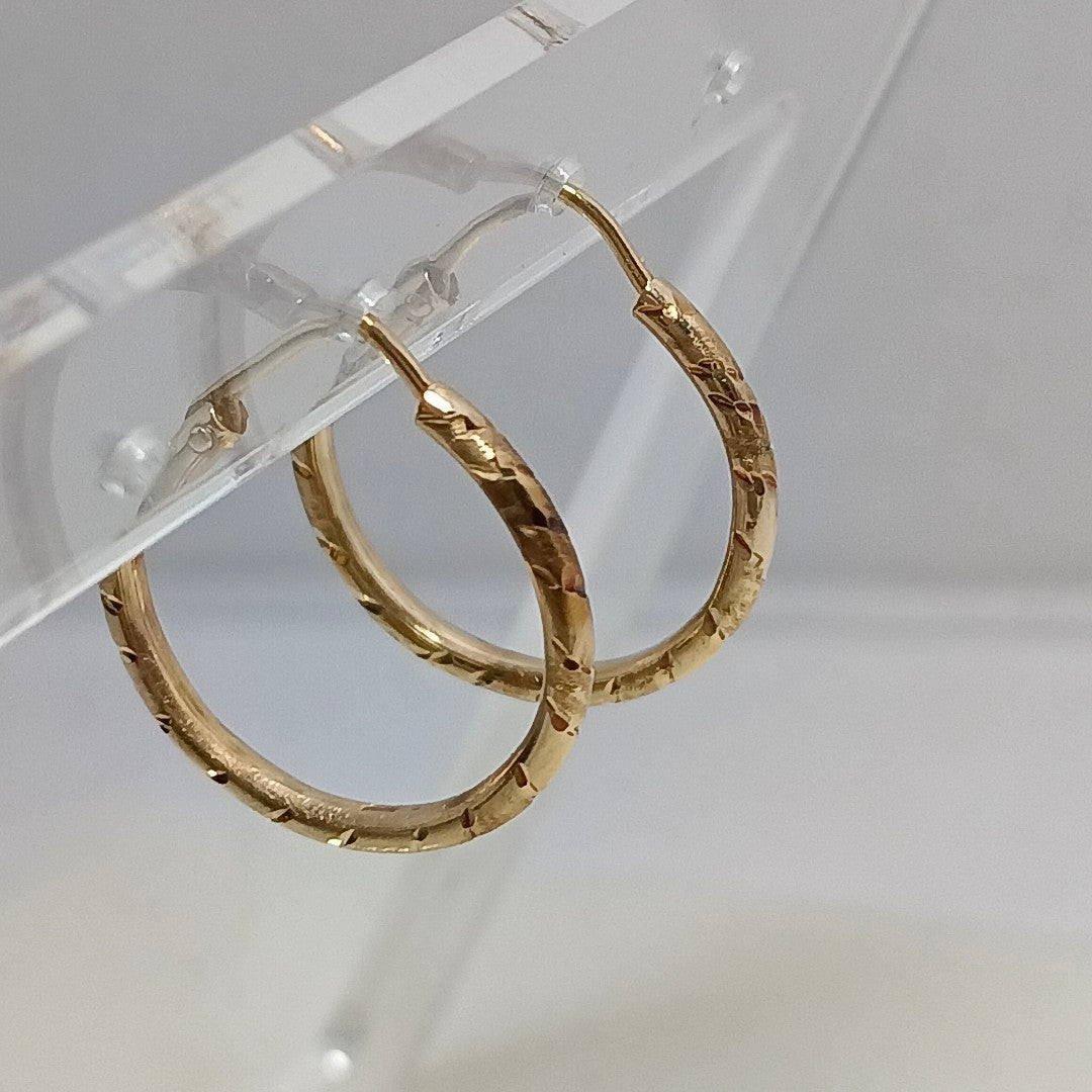 ARRACADAS PAR ORO 14 K 1.7 GRMS (SEMINUEVO)