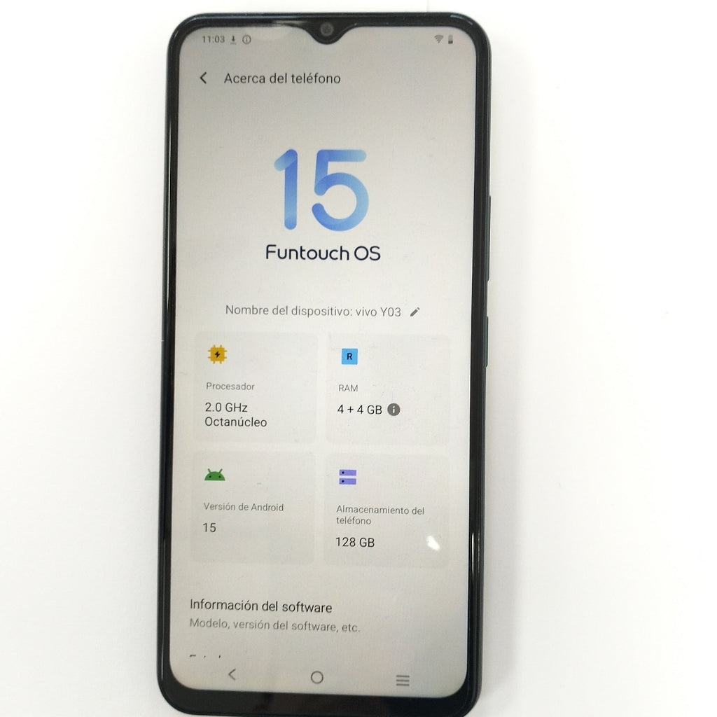 CELULAR VIVO Y03 V2332 (2024) 128 GB 4 GB RAM (SEMINUEVO)