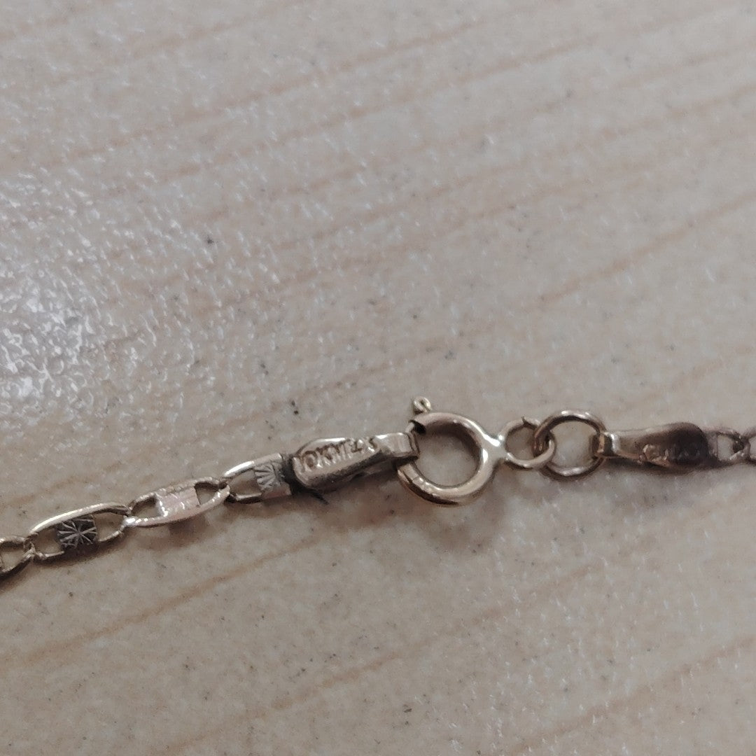 CADENA, MEDALLA RELIGIOSA ORO 8 K 3.6 GRMS (SEMINUEVO)