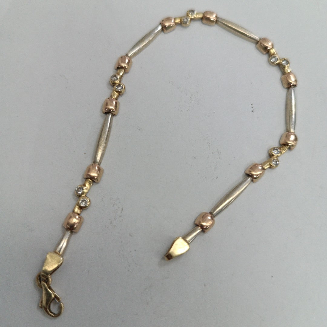 PULSERA ORO, ORO BLANCO 14 K 4.7 GRMS (SEMINUEVO)