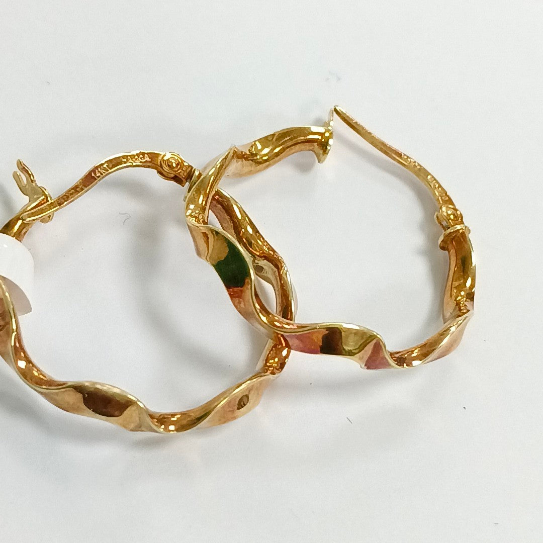 ARRACADAS PAR ORO 14 K 1.5 GRMS (SEMINUEVO)