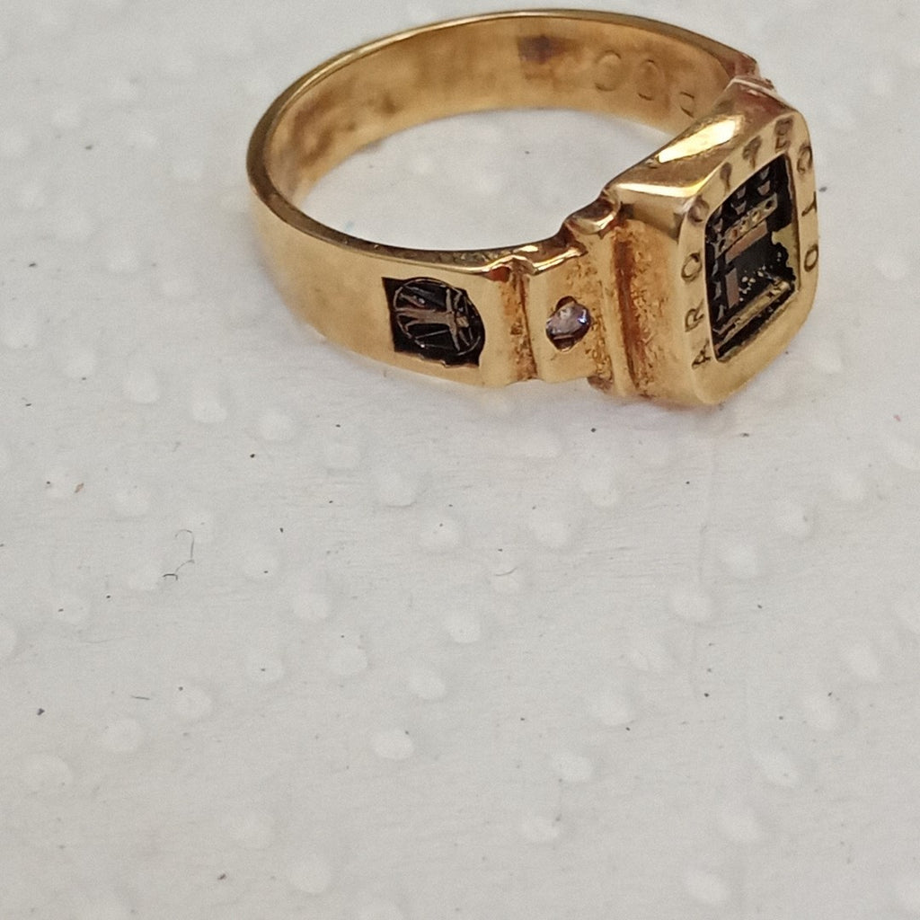 ANILLO DE GRADUACIÓN ORO 14 K 5,90 GRMS (SEMINUEVO)