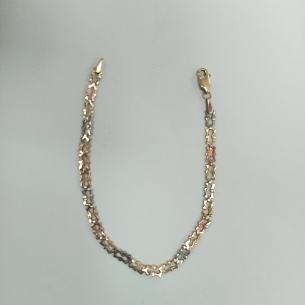 PULSERA ORO COMBINADO 10 K 2,40 GRMS (SEMINUEVO)