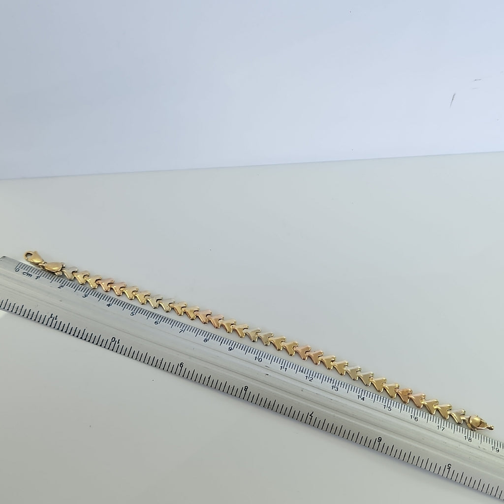 PULSERA ORO COMBINADO 14 K 7,60 GRMS (SEMINUEVO)