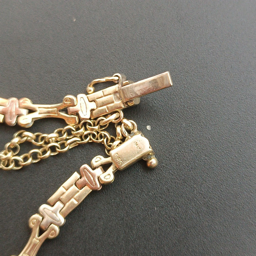 PULSERA ORO COMBINADO 14 K 9,50 GRMS (SEMINUEVO)