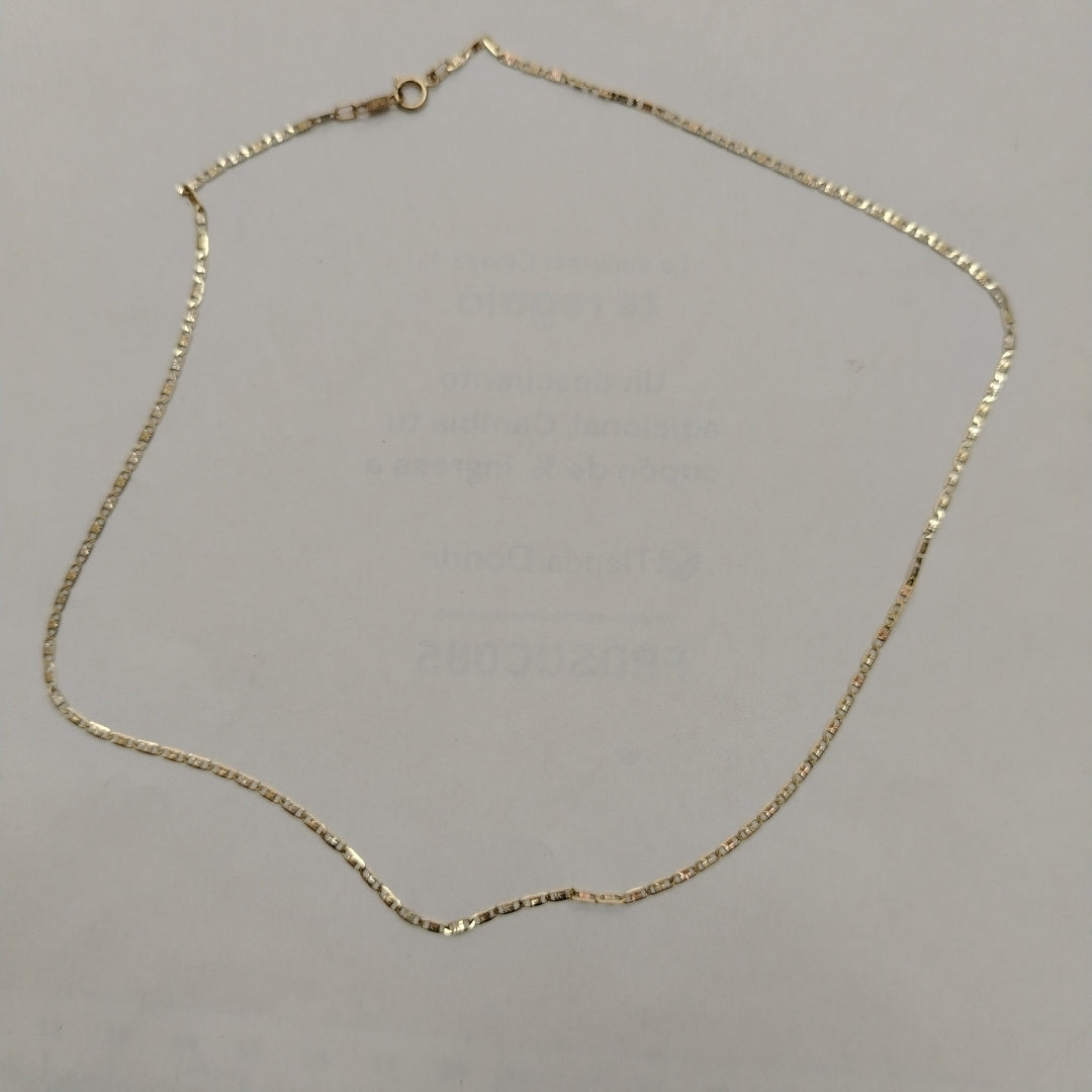 CADENA ORO, ORO COMBINADO 10 K 1.9 GRMS (SEMINUEVO)