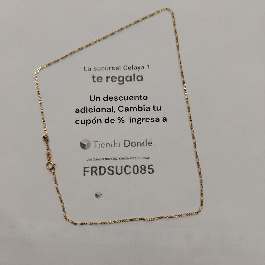 CADENA ORO 14 K 1.7 GRMS (SEMINUEVO)