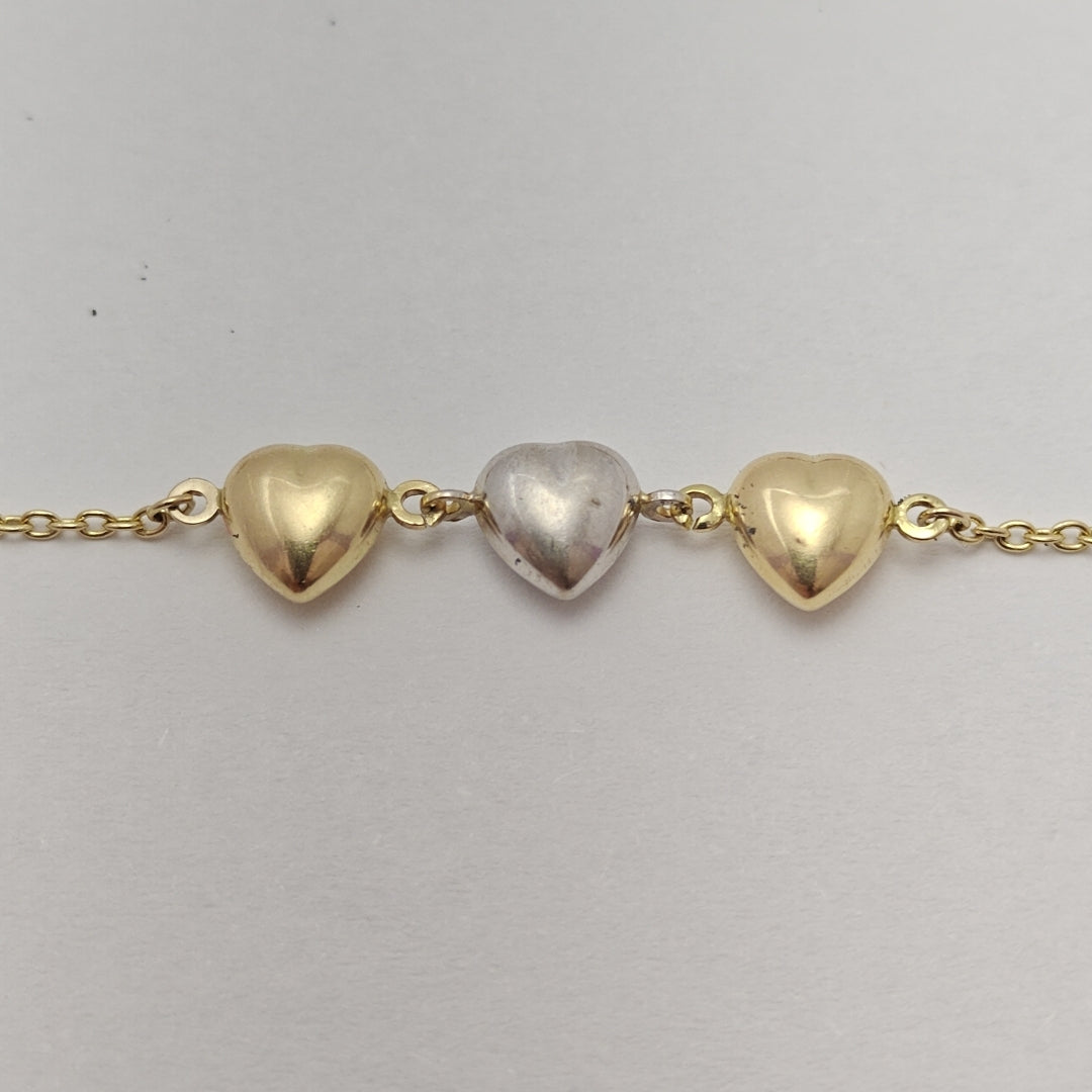PULSERA ORO COMBINADO 14 K 2.3 GRMS (SEMINUEVO)