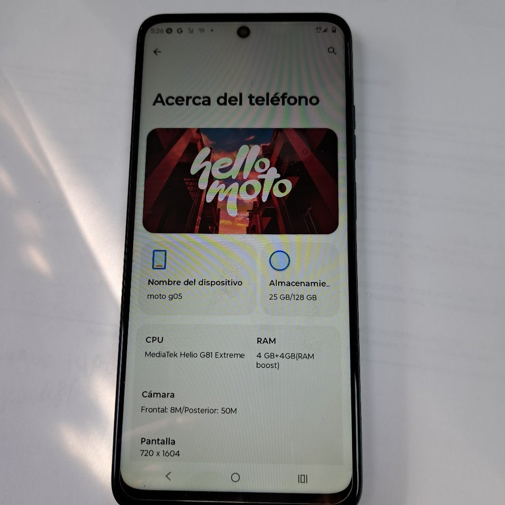 CELULAR MOTOROLA MOTO G05 XT2523-2 (2025) 128 GB 4 GB RAM (SEMINUEVO)