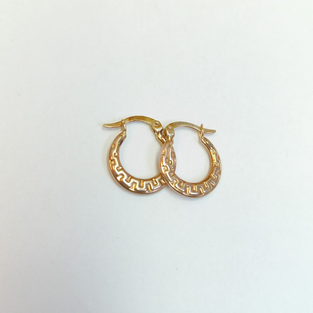 ARRACADAS PAR ORO, RODIADO 14 K 1.2 GRMS (SEMINUEVO)