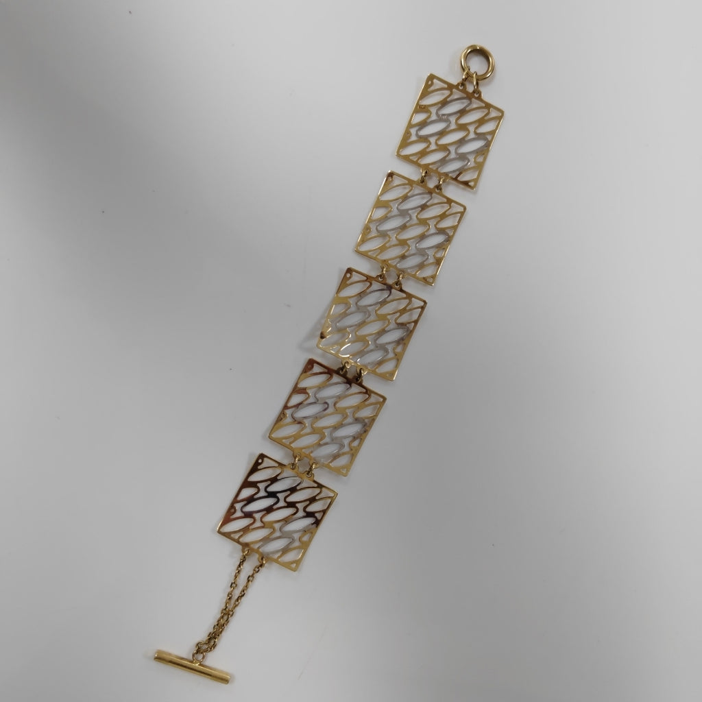 PULSERA ORO COMBINADO 14 K 10,70 GRMS (SEMINUEVO)