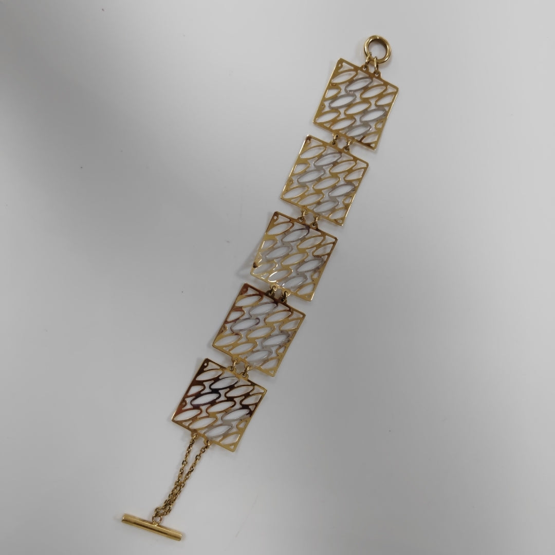 PULSERA ORO COMBINADO 14 K 10,70 GRMS (SEMINUEVO)