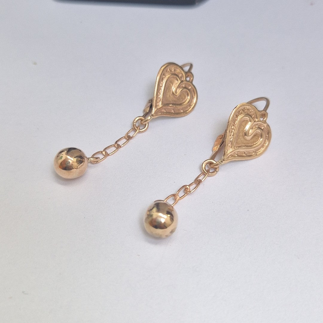 ARETES PAR ORO 8 K 3.2 GRMS (SEMINUEVO)