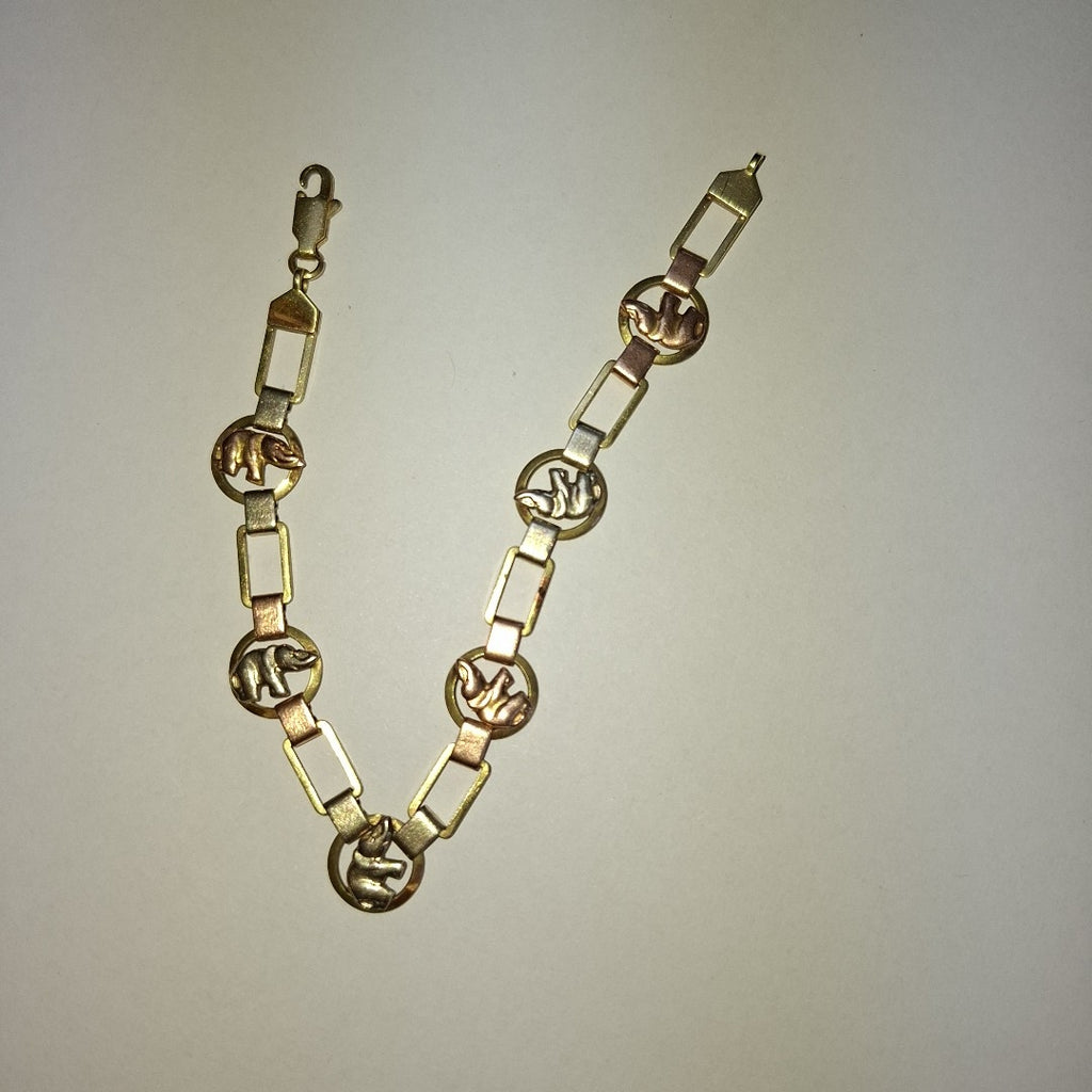 PULSERA ORO COMBINADO 10 K 4,20 GRMS (SEMINUEVO)