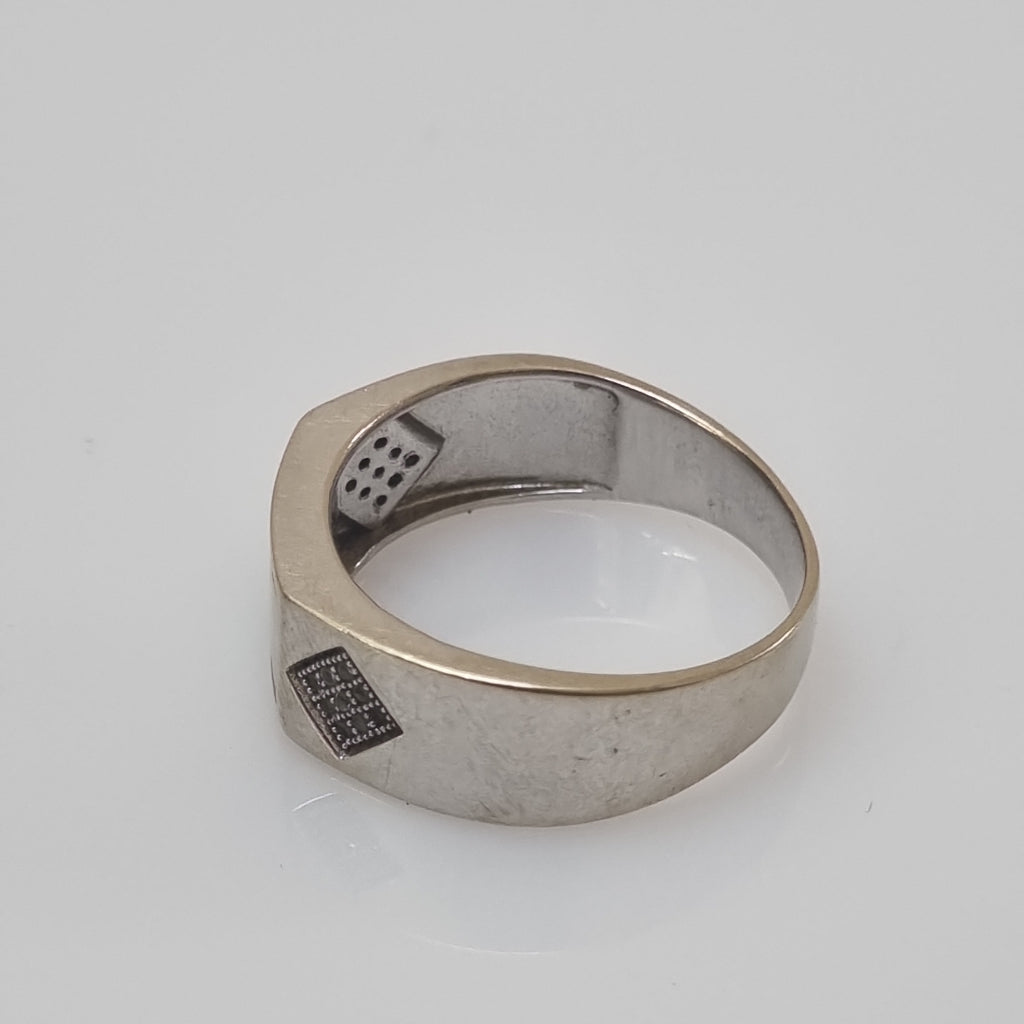 ANILLO ORO, ORO BLANCO 14 K 6.6 GRMS (SEMINUEVO)