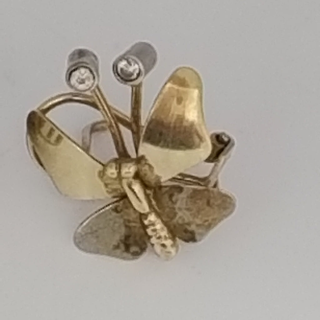 ARETES PAR ORO COMBINADO 14 K 3 GRMS (SEMINUEVO)