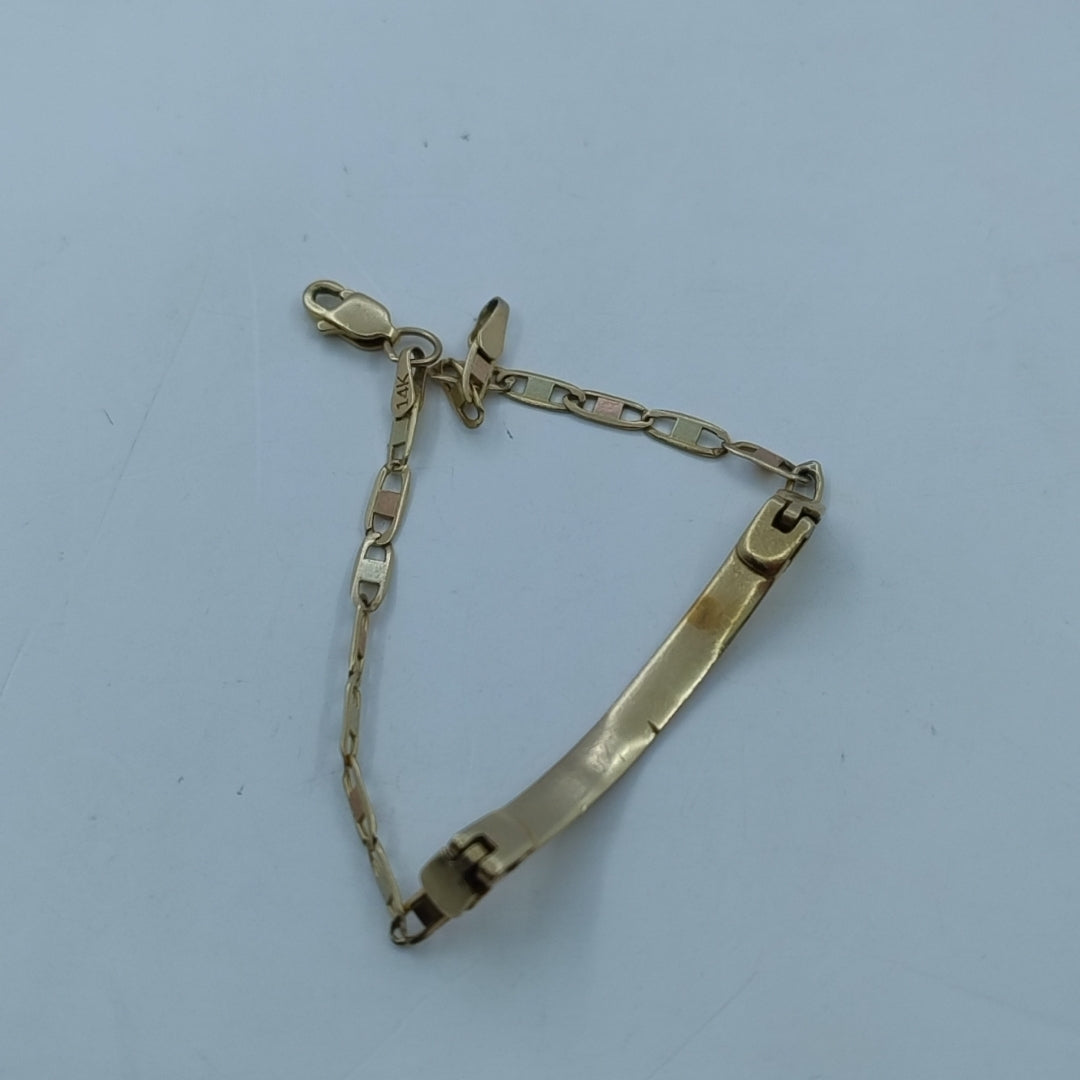 ESCLAVA ORO COMBINADO 14 K 3 GRMS (SEMINUEVO)