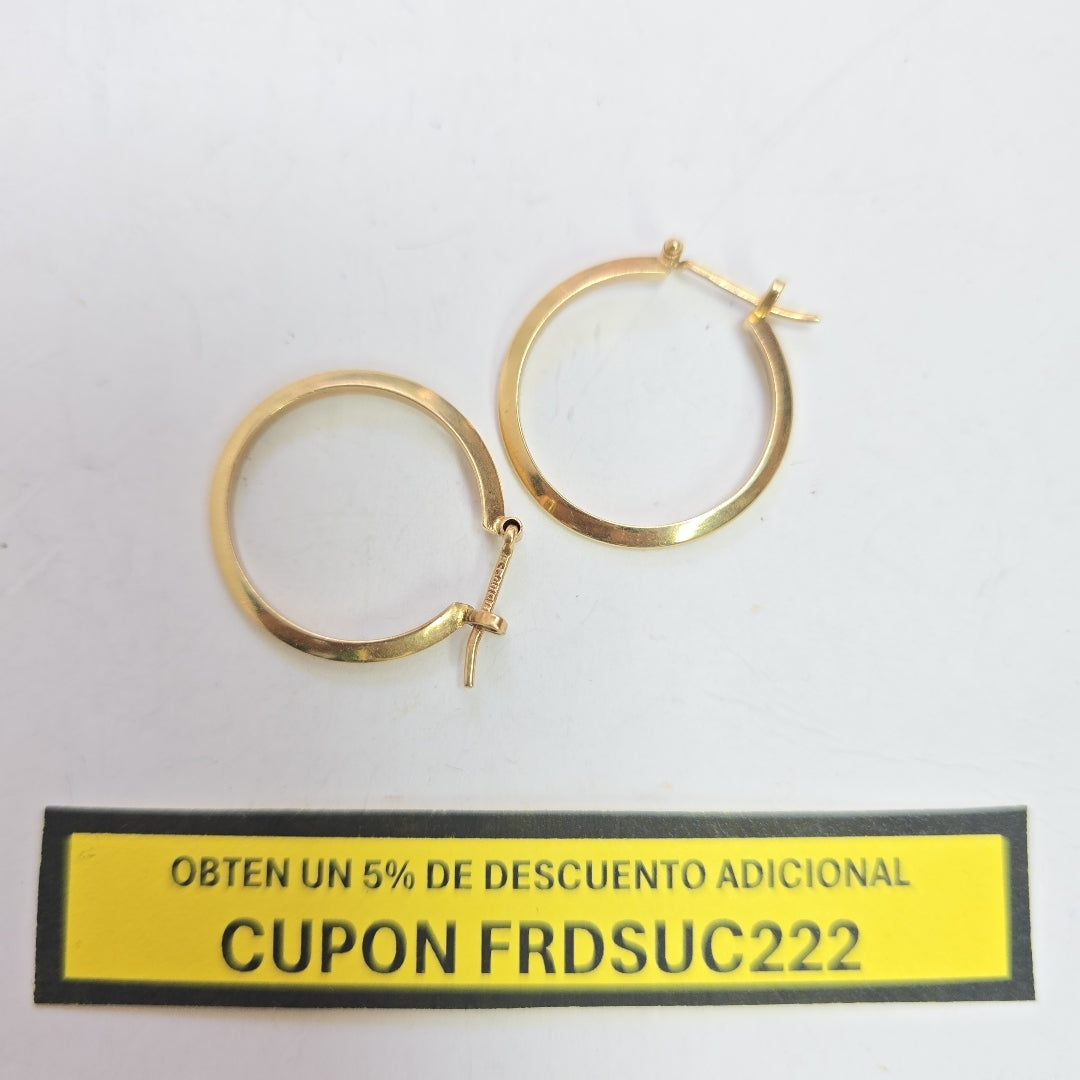 ARRACADAS PAR ORO 14 K 2,60 GRMS (SEMINUEVO)