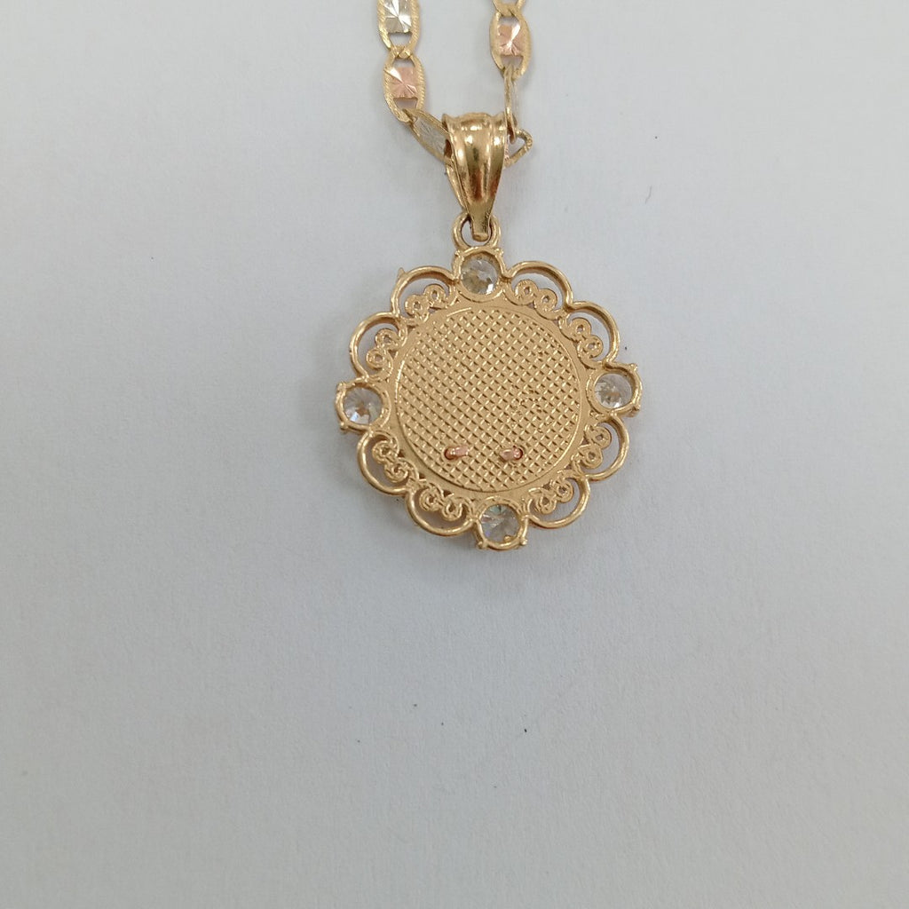 CADENA, MEDALLA RELIGIOSA ORO 14 K 6.1 GRMS (SEMINUEVO)