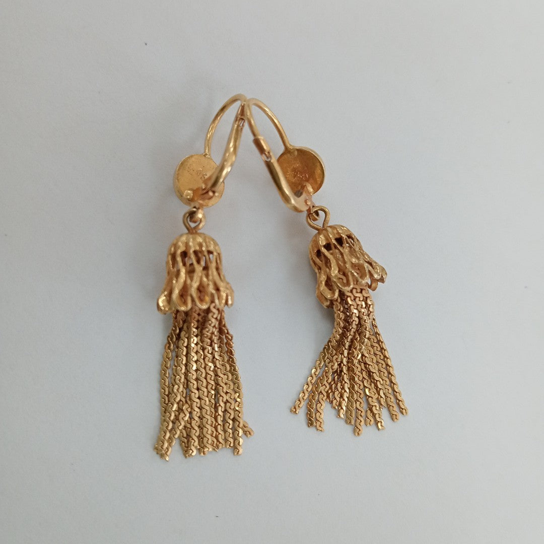 ARETES PAR ORO 18 K 9 GRMS (SEMINUEVO)