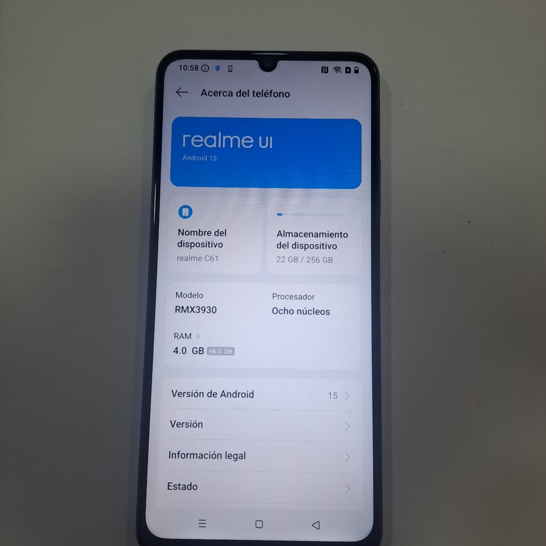 CELULAR REALME C61 RMX3930 (2024) 256 GB 4 GB RAM (SEMINUEVO)