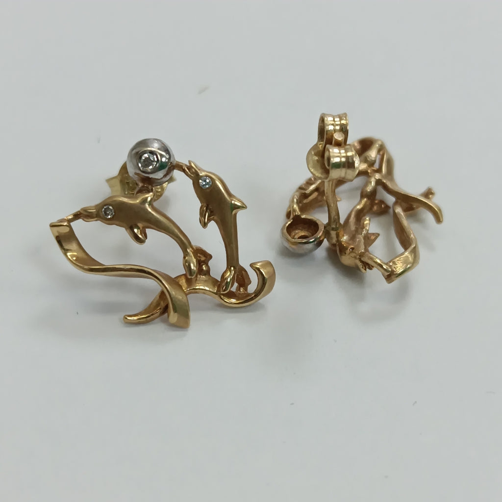 BROQUELES PAR ORO 14 K 3,70 GRMS (SEMINUEVO)