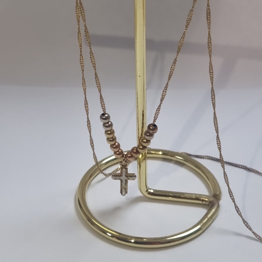 CADENA, CRUZ ORO 14 K 2.4 GRMS (SEMINUEVO)