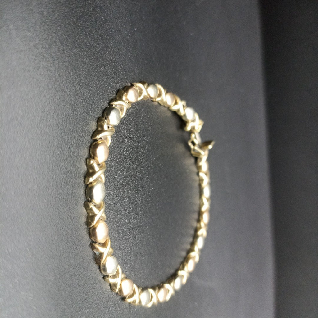 PULSERA ORO COMBINADO 14 K 7,30 GRMS (SEMINUEVO)