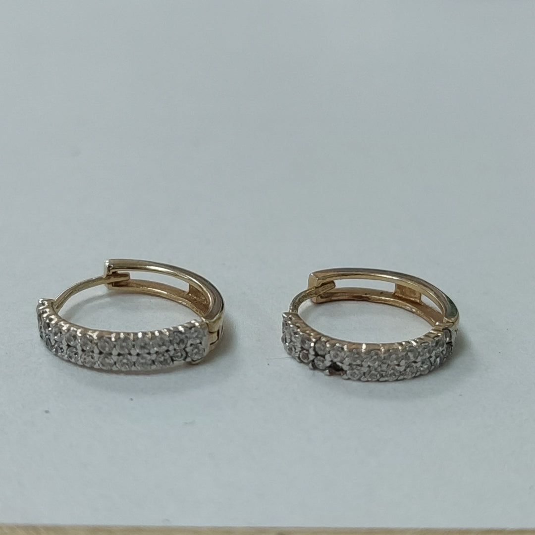 ARRACADAS PAR ORO 14 K 1.6 GRMS (SEMINUEVO)