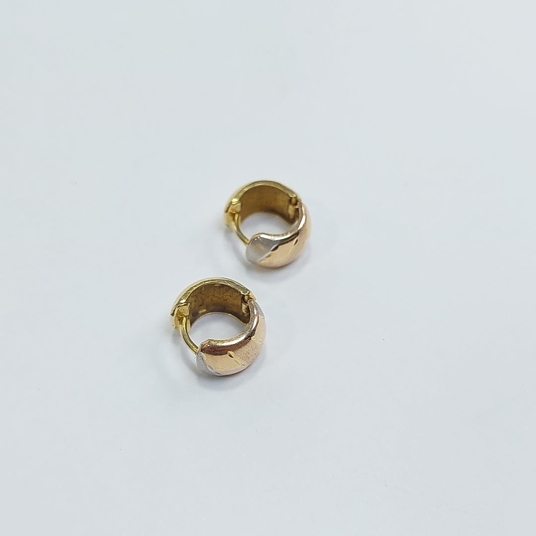 ARRACADAS PAR ORO,ORO COMBINADO 14 K 1,40 GRMS (SEMINUEVO)