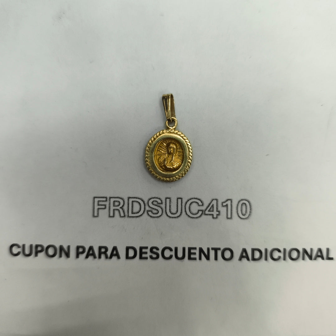 MEDALLA RELIGIOSA ORO 14 K 1,60 GRMS (SEMINUEVO)
