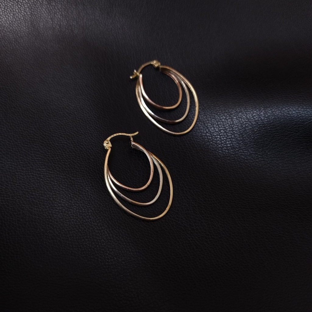 ARETES PAR ORO COMBINADO 10 K 2,00 GRMS (SEMINUEVO)