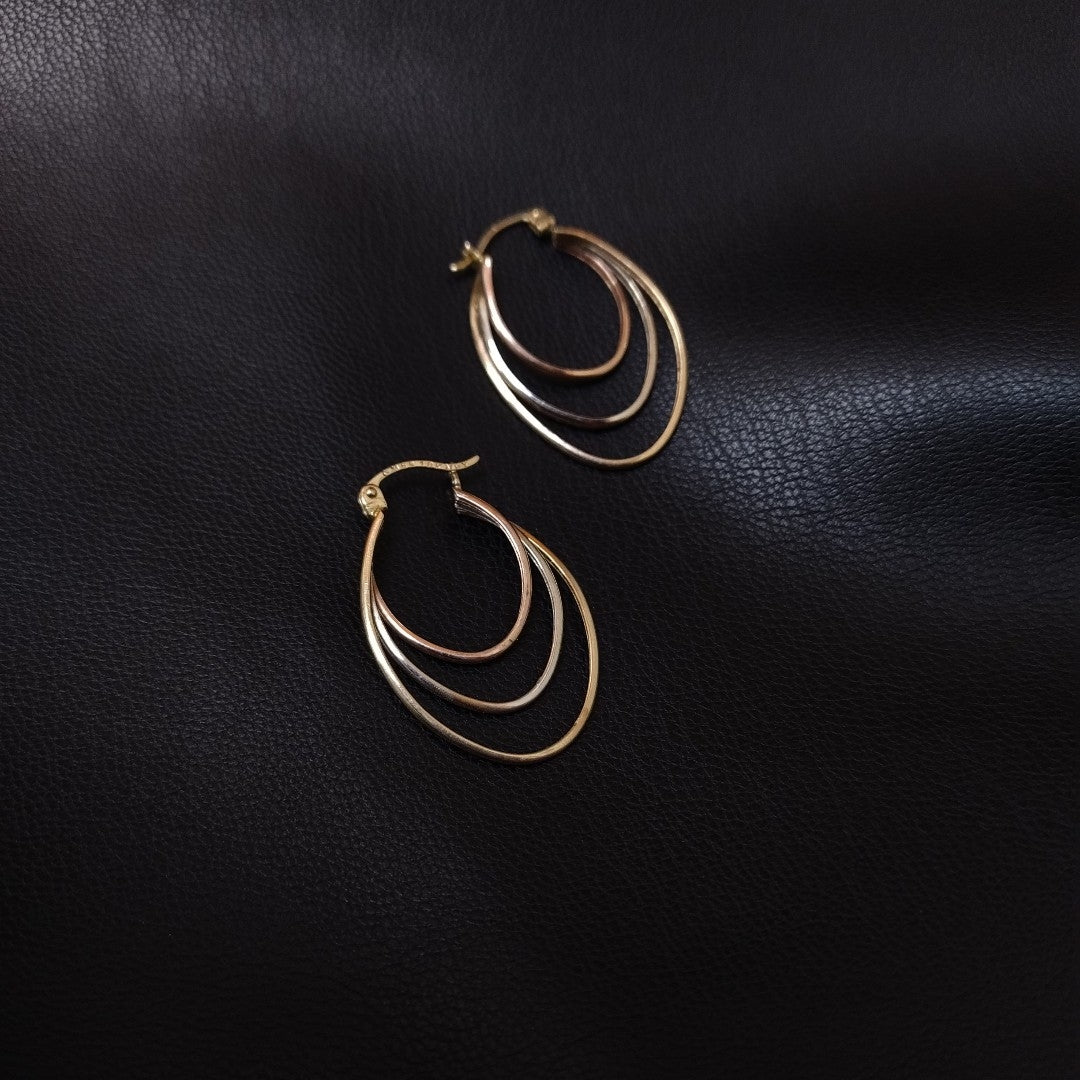 ARETES PAR ORO COMBINADO 10 K 2,00 GRMS (SEMINUEVO)