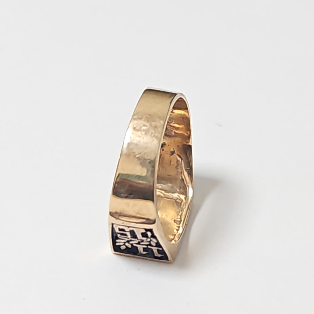 ANILLO DE GRADUACIÓN ORO 10 K 5 GRMS (SEMINUEVO)