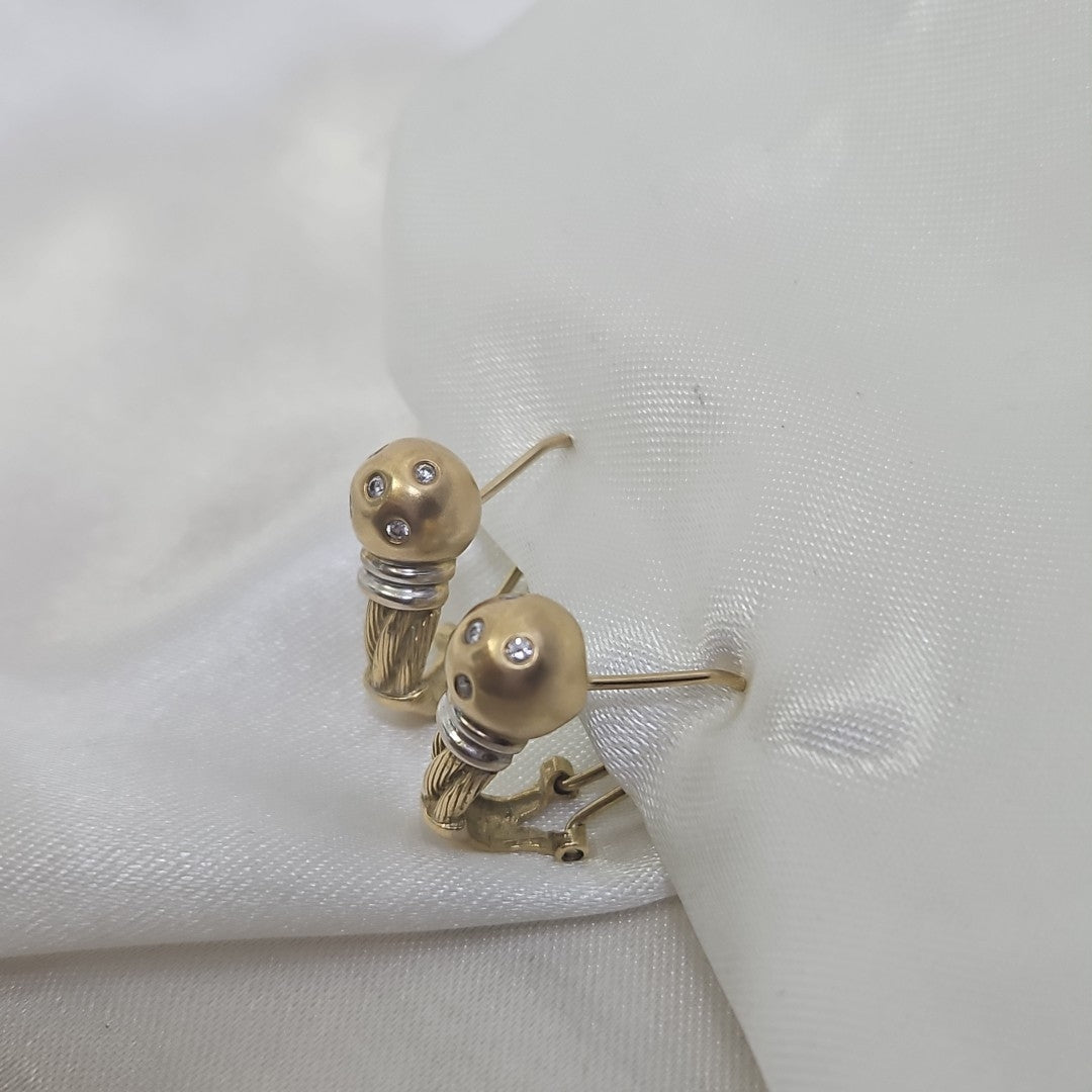 ARETES PAR ORO 14 K 6.3 GRMS (SEMINUEVO)