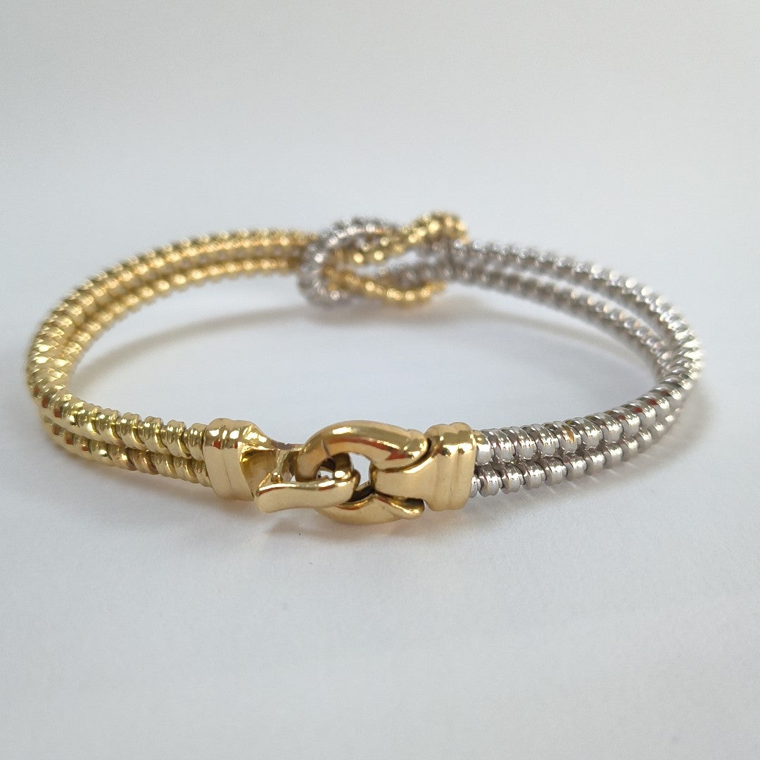 PULSERA ORO COMBINADO 14 K 16.6 GRMS (SEMINUEVO)