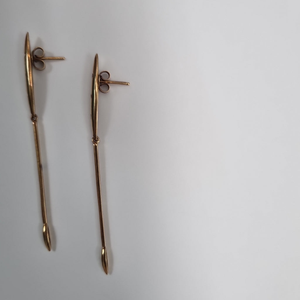 BROQUELES PAR ORO 14 K 4,00 GRMS (SEMINUEVO)