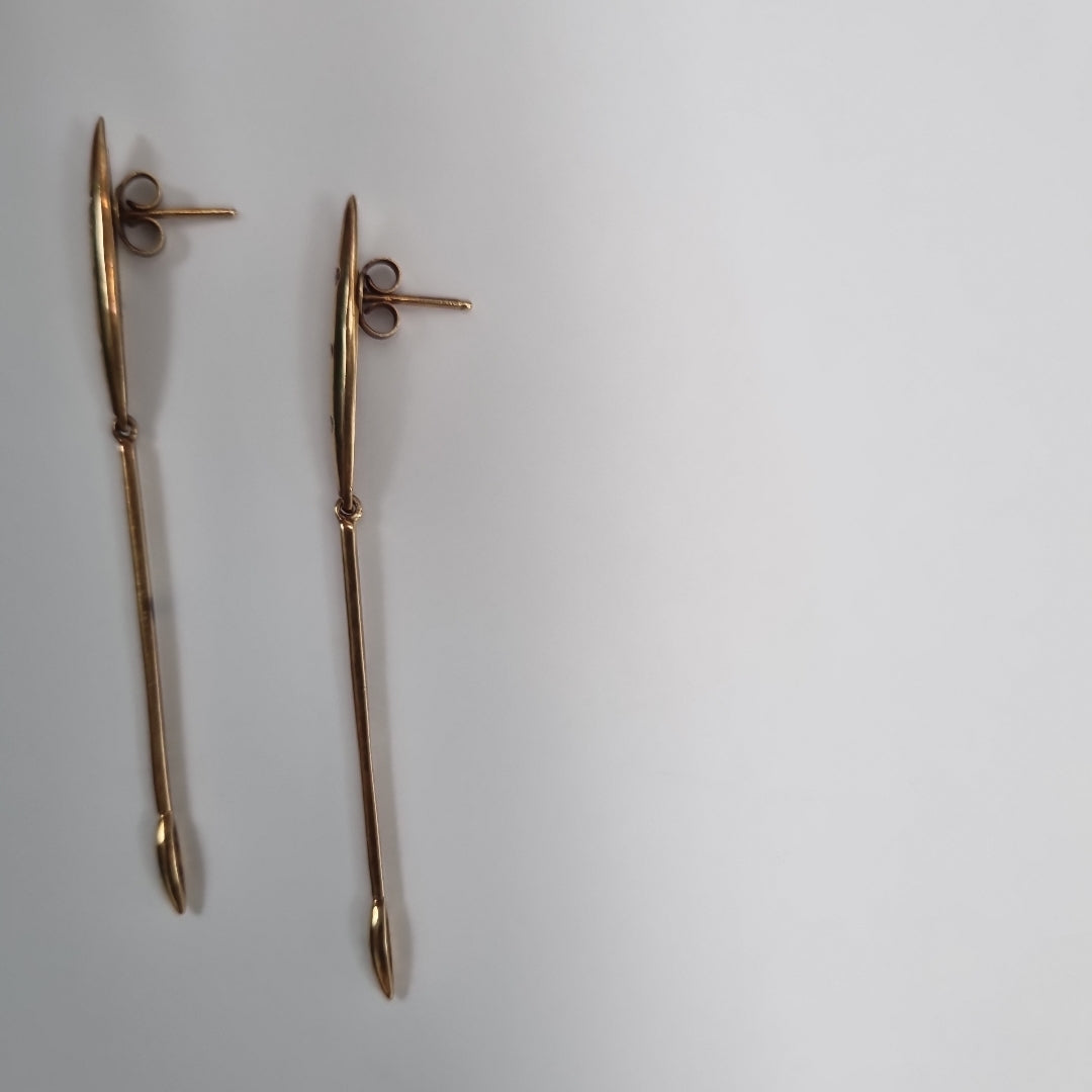 BROQUELES PAR ORO 14 K 4,00 GRMS (SEMINUEVO)