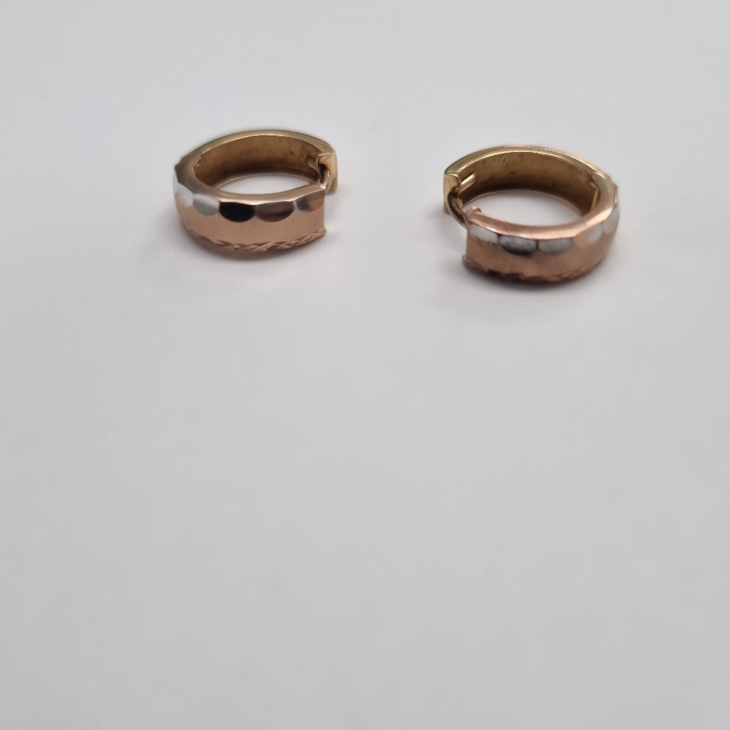 ARRACADAS PAR ORO, ORO COMBINADO 10 K 1.6 GRMS (SEMINUEVO)