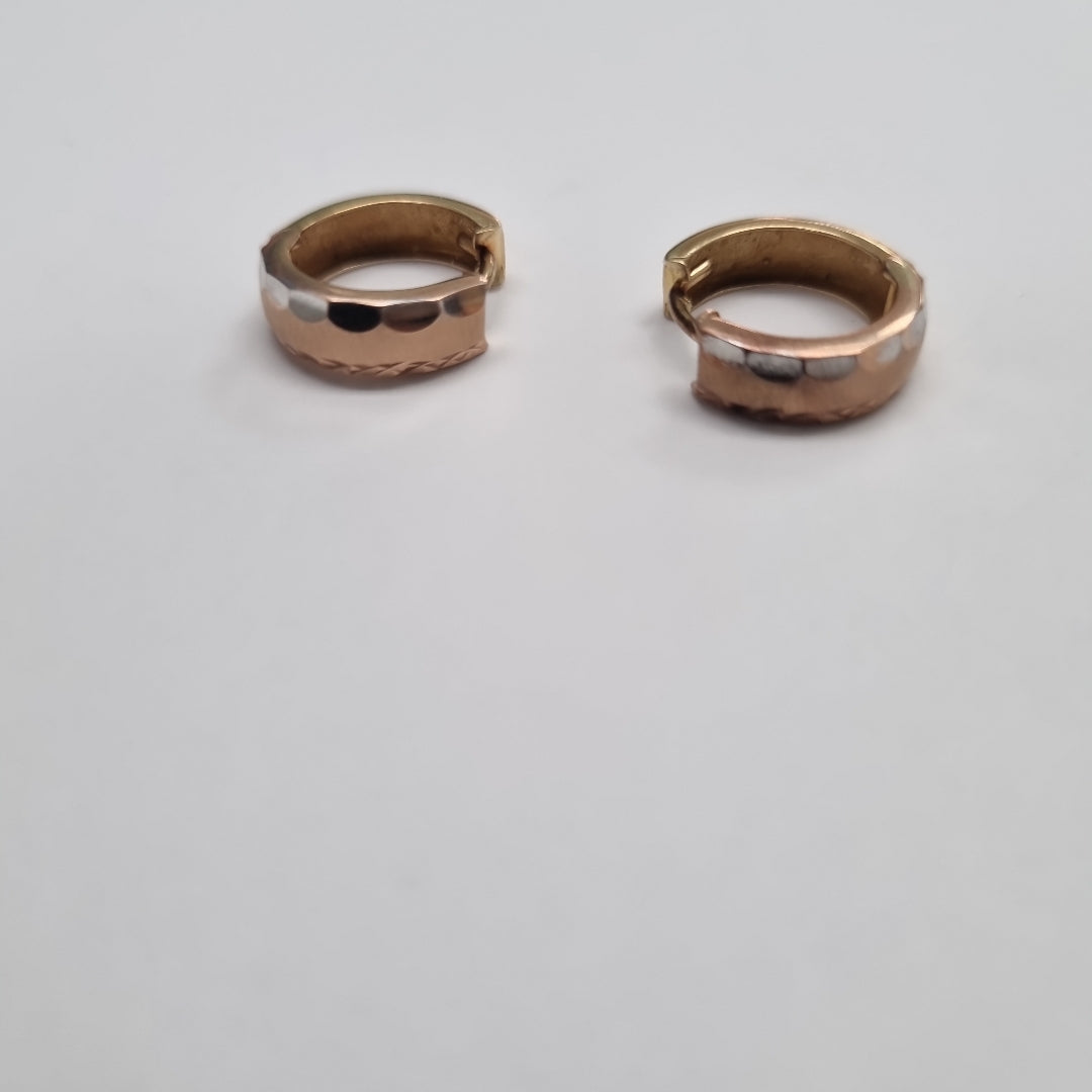 ARRACADAS PAR ORO, ORO COMBINADO 10 K 1.6 GRMS (SEMINUEVO)