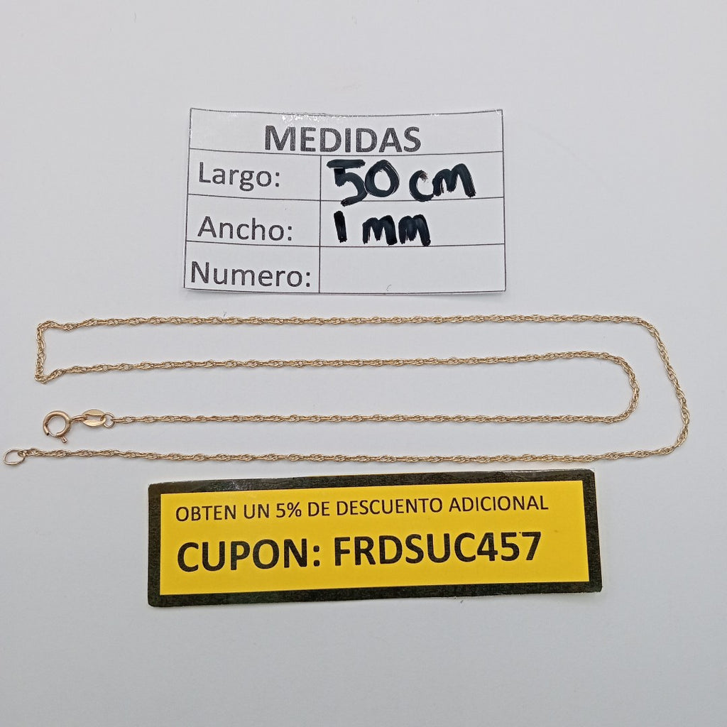 CADENA ORO 14 K 2.2 GRMS (SEMINUEVO)