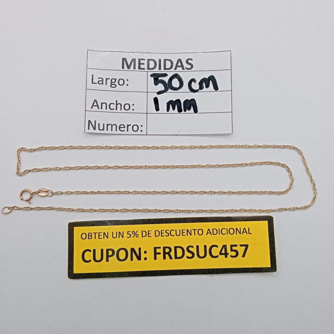 CADENA ORO 14 K 2.2 GRMS (SEMINUEVO)