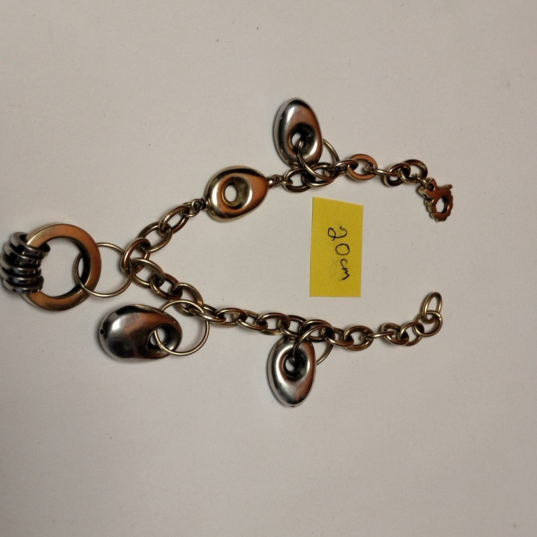 PULSERA ORO COMBINADO 14 K 14,20 GRMS (SEMINUEVO)
