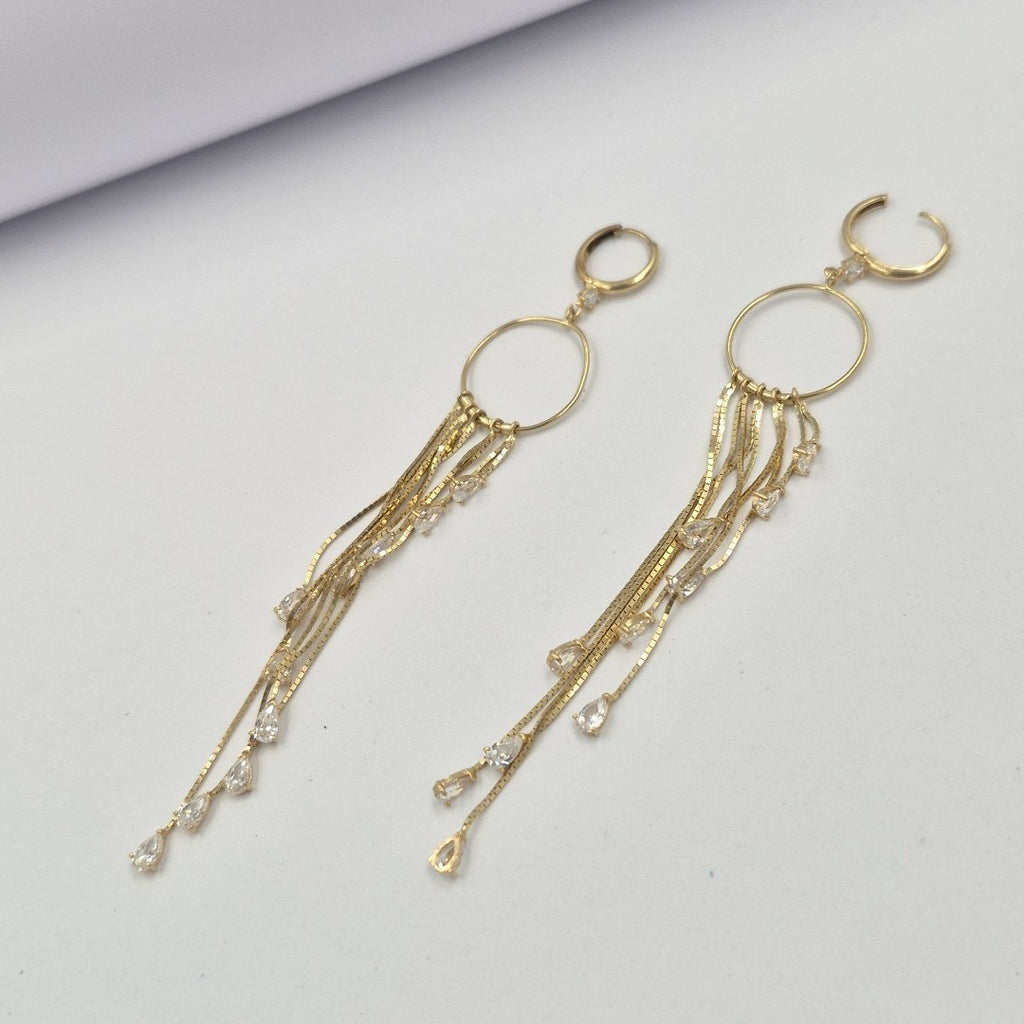 ARRACADAS PAR ORO 14 K 8.2 GRMS (SEMINUEVO)
