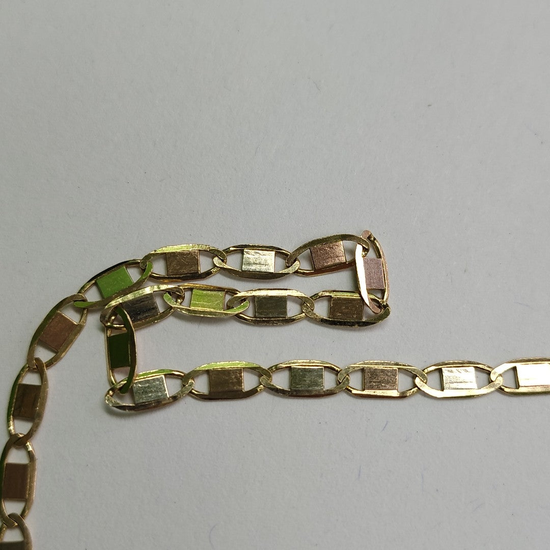 CADENA ESPECIAL MARINERA ESPEJO 7.3G 55 CM 14K (NUEVO)