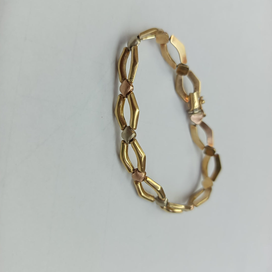 PULSERA ORO, RODIADO 14 K 8.6 GRMS (SEMINUEVO)