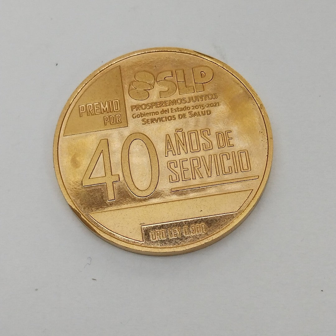 MEDALLA CONMEMORATIVA ORO 21 K 15.8 GRMS (SEMINUEVO)