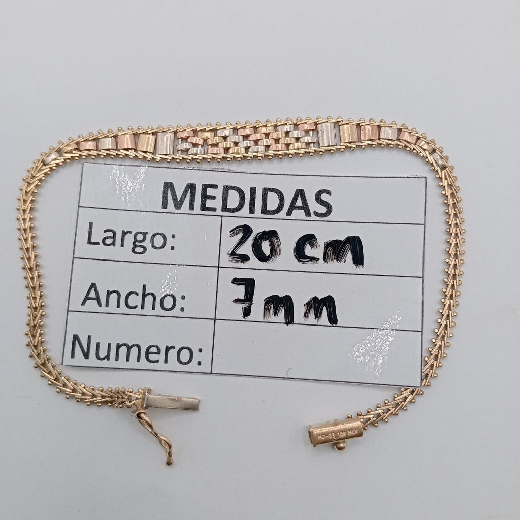 PULSERA ORO COMBINADO 10 K 5.2 GRMS (SEMINUEVO)